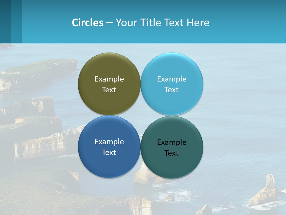 A Large Body Of Water Surrounded By Rocks PowerPoint Template