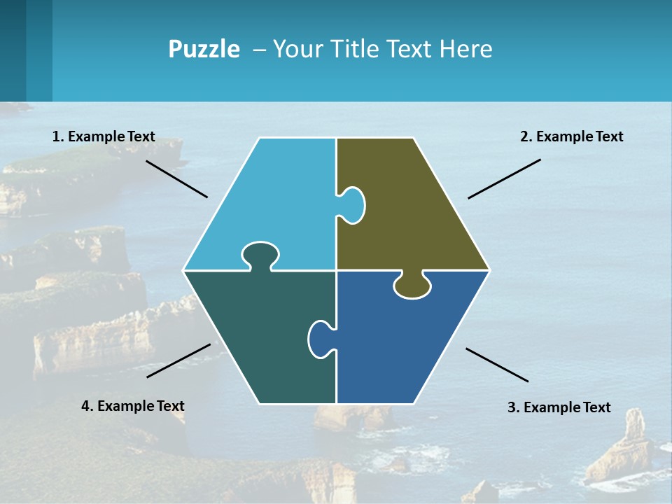 A Large Body Of Water Surrounded By Rocks PowerPoint Template