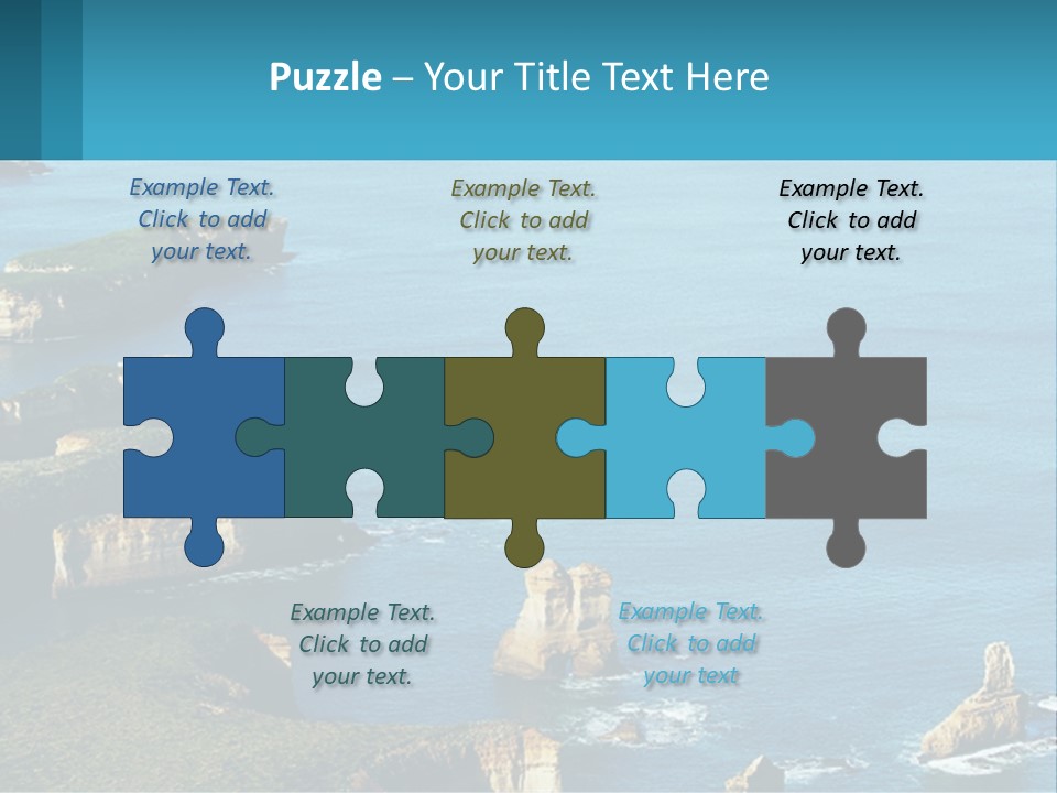 A Large Body Of Water Surrounded By Rocks PowerPoint Template