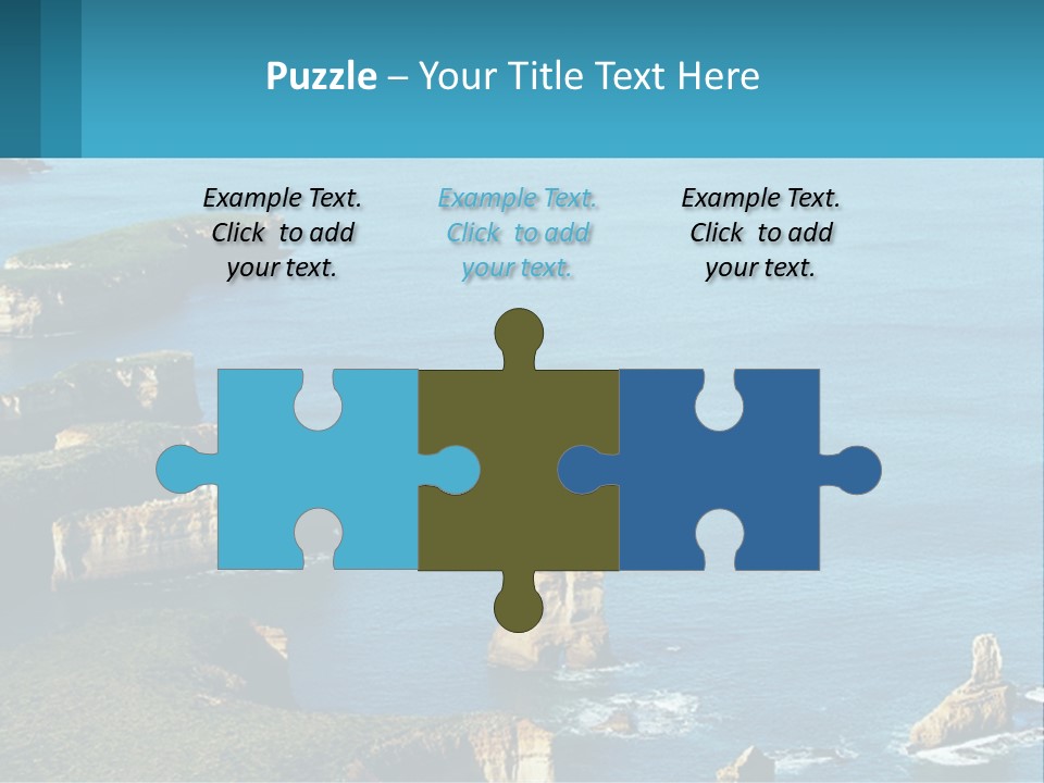 A Large Body Of Water Surrounded By Rocks PowerPoint Template