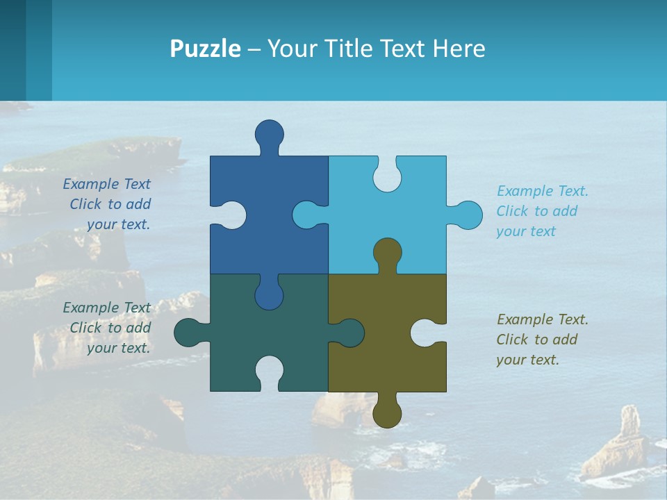 A Large Body Of Water Surrounded By Rocks PowerPoint Template