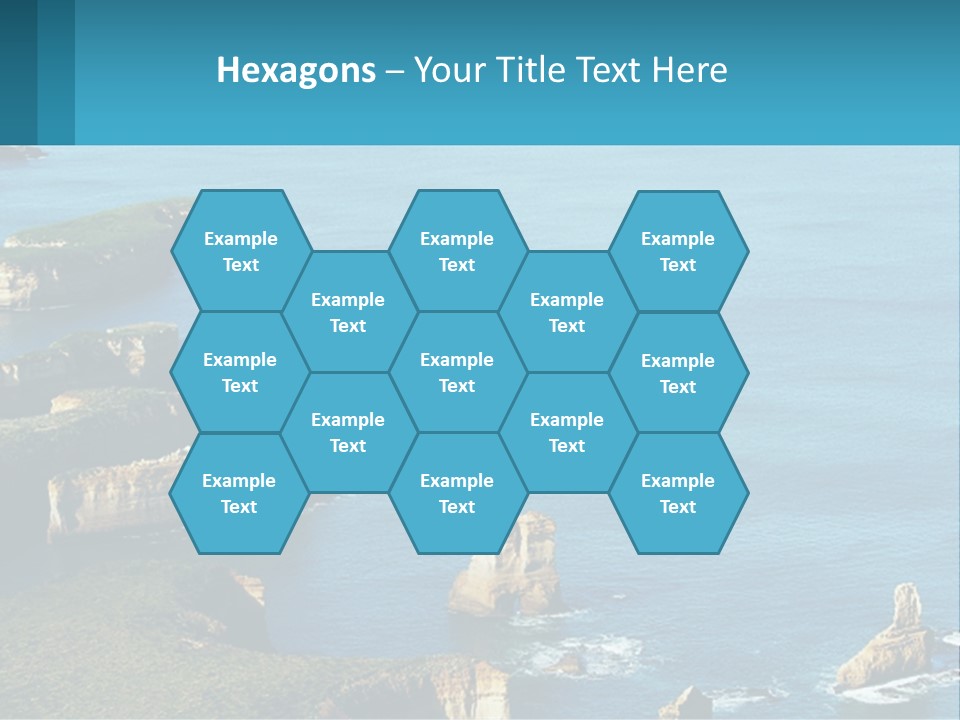 A Large Body Of Water Surrounded By Rocks PowerPoint Template