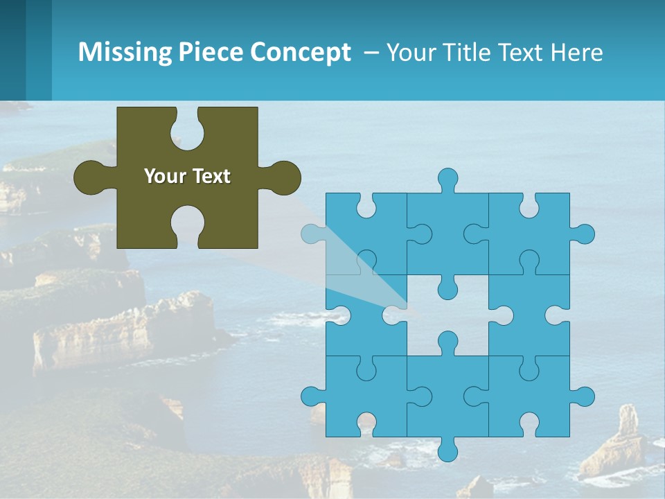 A Large Body Of Water Surrounded By Rocks PowerPoint Template