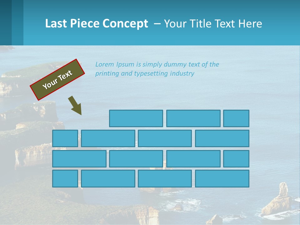 A Large Body Of Water Surrounded By Rocks PowerPoint Template