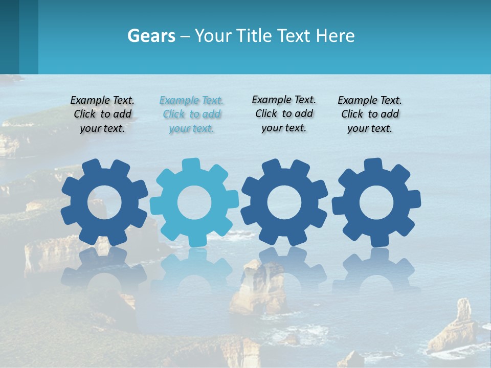 A Large Body Of Water Surrounded By Rocks PowerPoint Template
