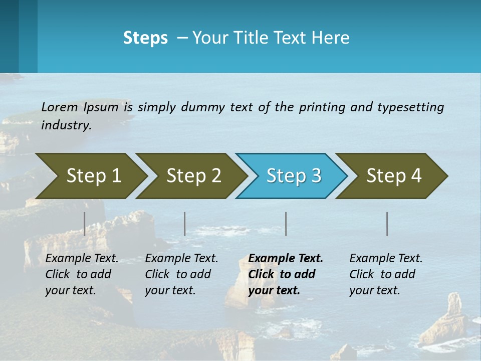 A Large Body Of Water Surrounded By Rocks PowerPoint Template