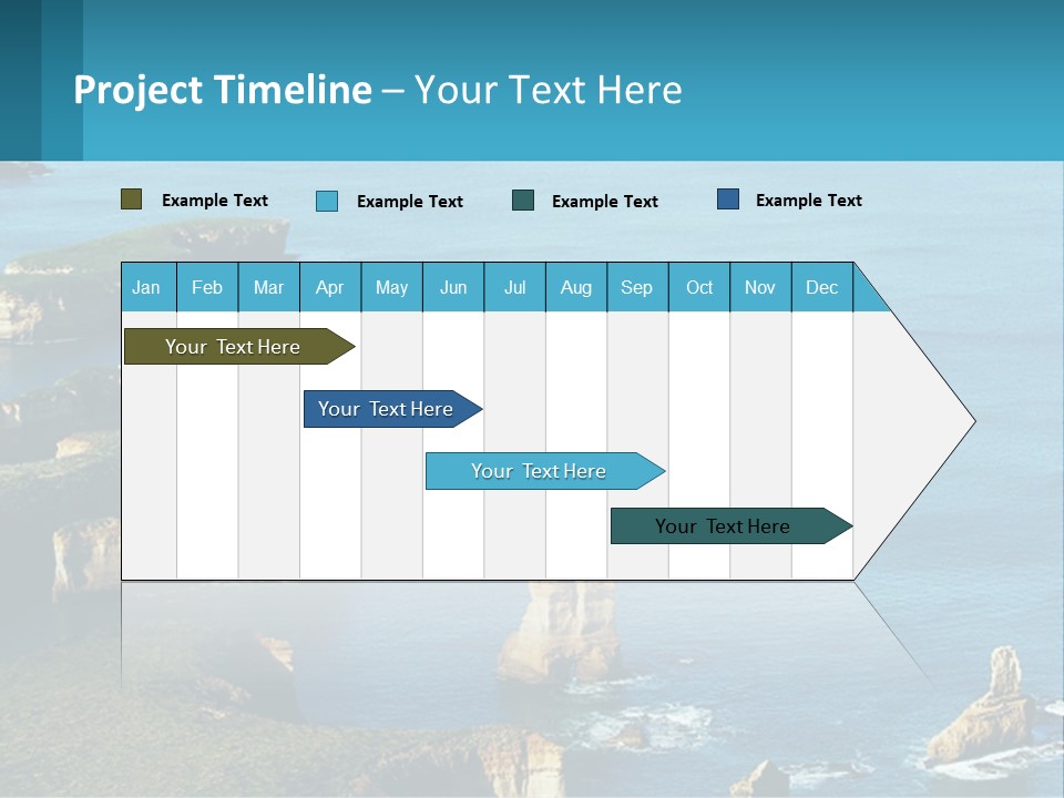 A Large Body Of Water Surrounded By Rocks PowerPoint Template