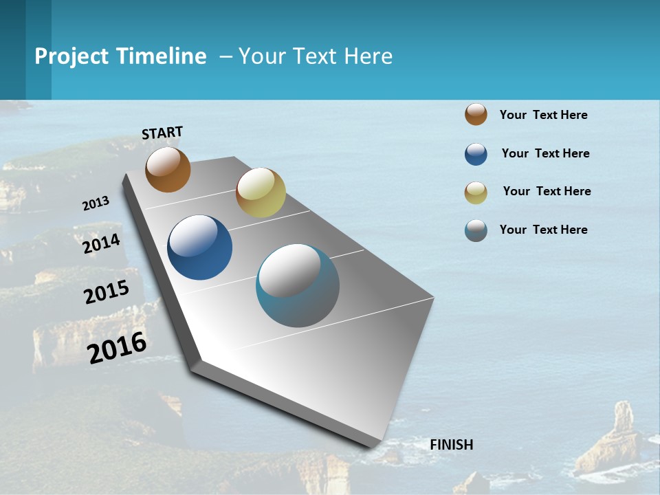 A Large Body Of Water Surrounded By Rocks PowerPoint Template