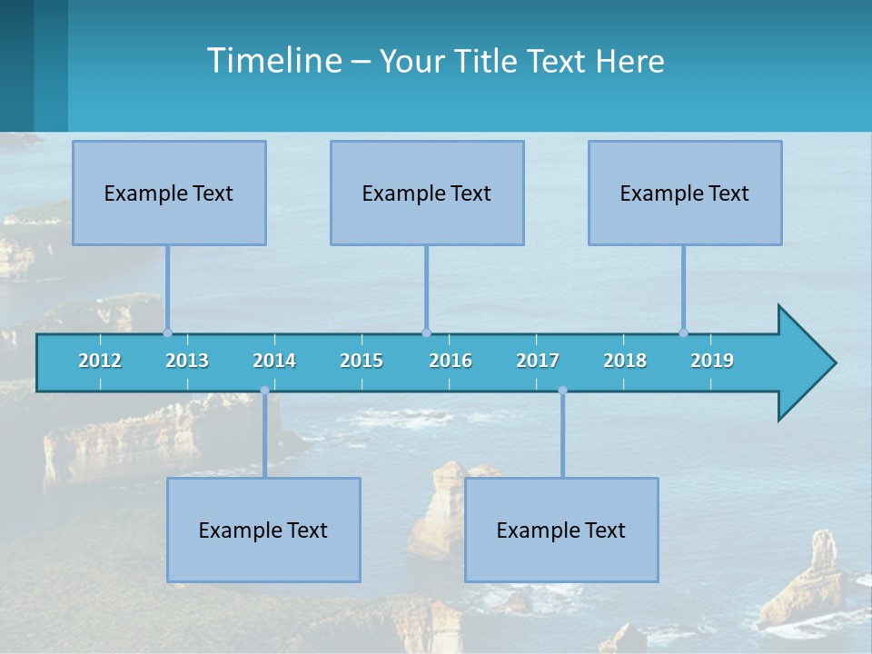 A Large Body Of Water Surrounded By Rocks PowerPoint Template