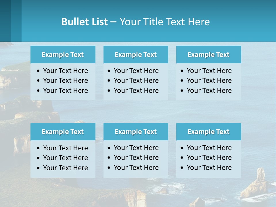 A Large Body Of Water Surrounded By Rocks PowerPoint Template