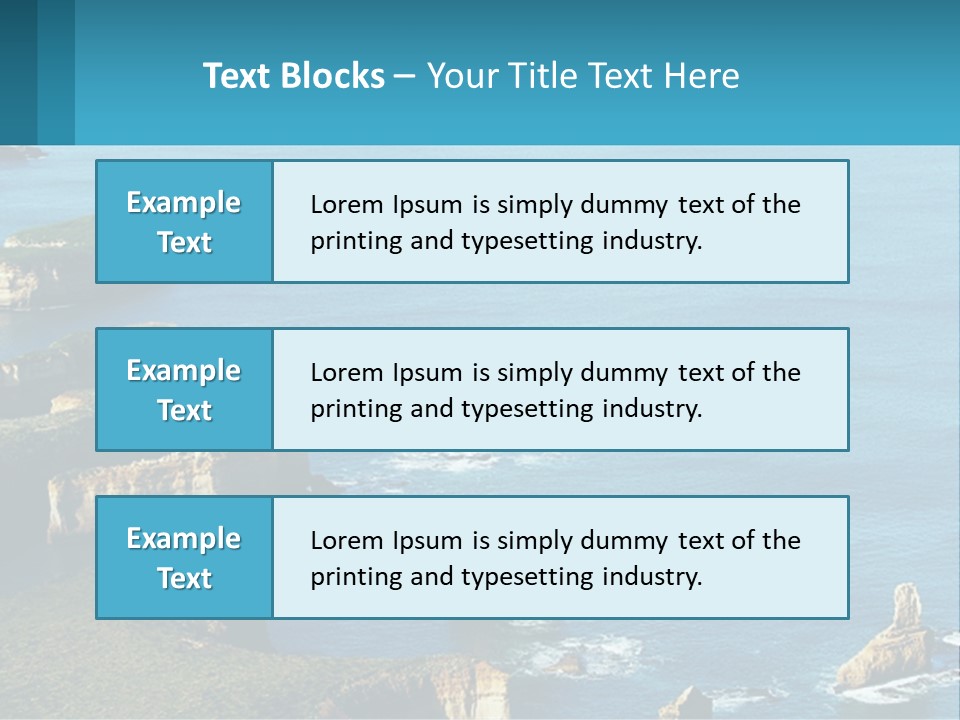 A Large Body Of Water Surrounded By Rocks PowerPoint Template