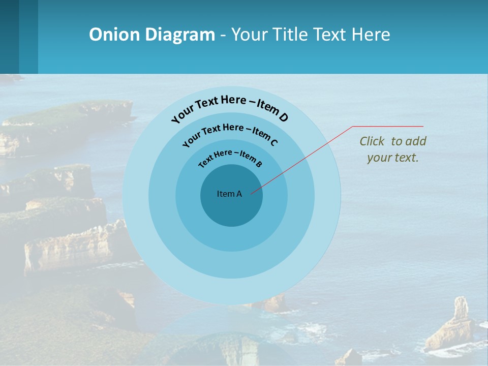 A Large Body Of Water Surrounded By Rocks PowerPoint Template