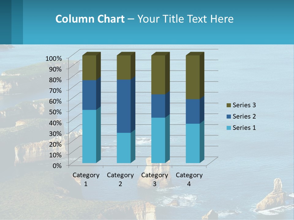 A Large Body Of Water Surrounded By Rocks PowerPoint Template