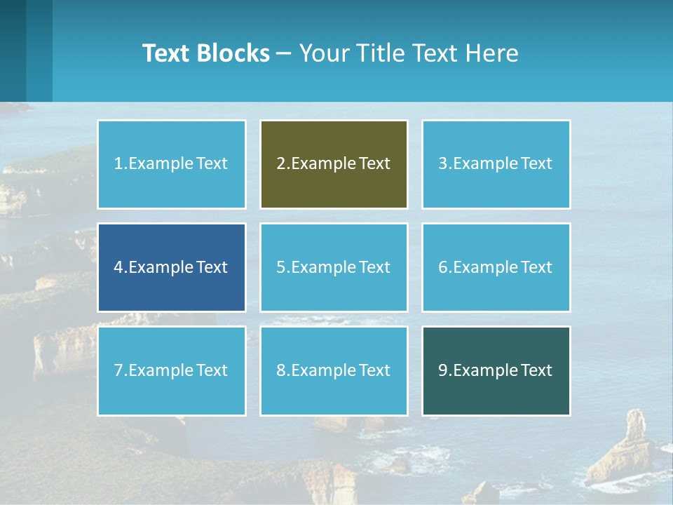 A Large Body Of Water Surrounded By Rocks PowerPoint Template