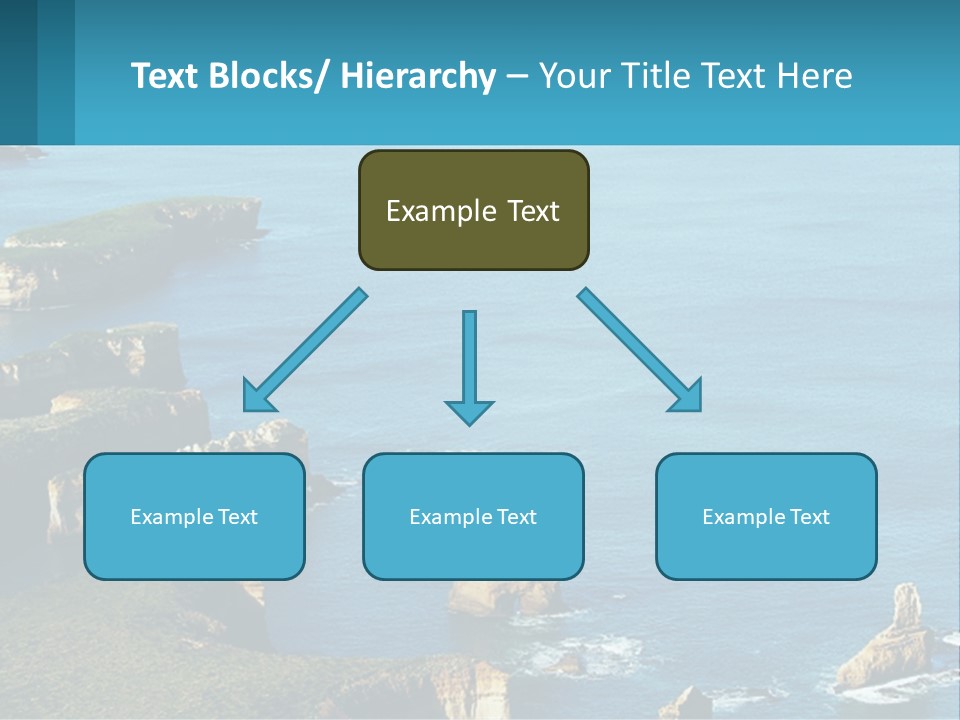 A Large Body Of Water Surrounded By Rocks PowerPoint Template