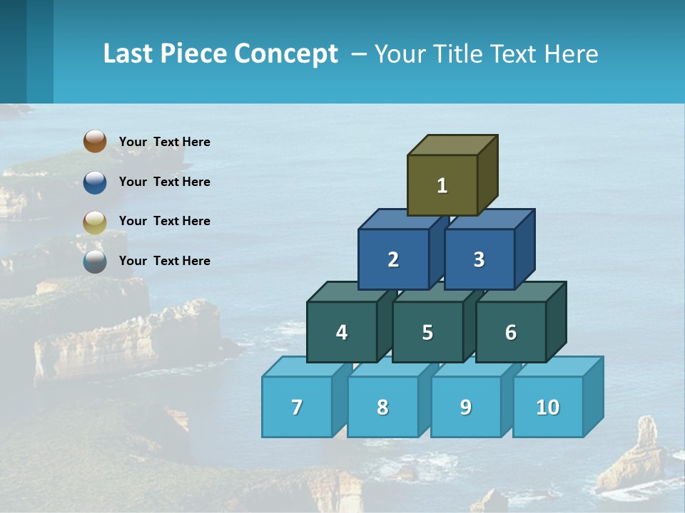 A Large Body Of Water Surrounded By Rocks PowerPoint Template