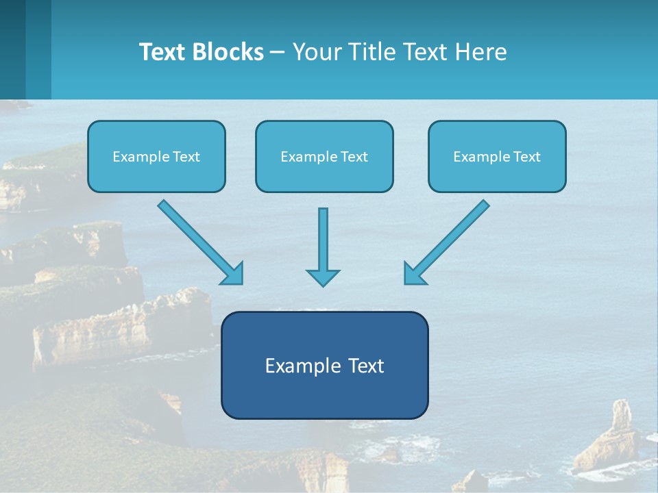 A Large Body Of Water Surrounded By Rocks PowerPoint Template