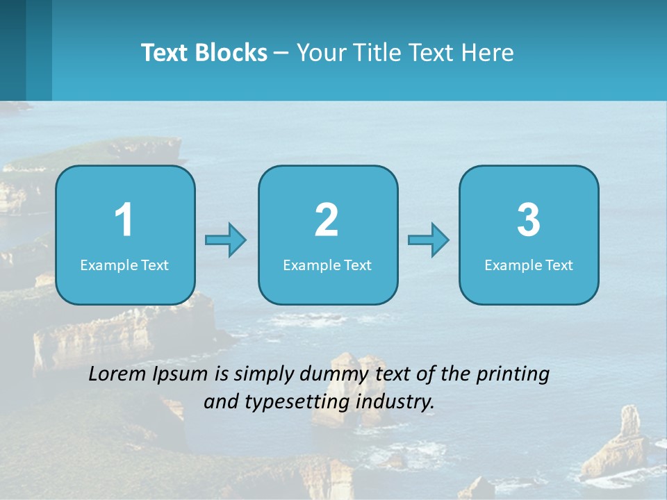 A Large Body Of Water Surrounded By Rocks PowerPoint Template