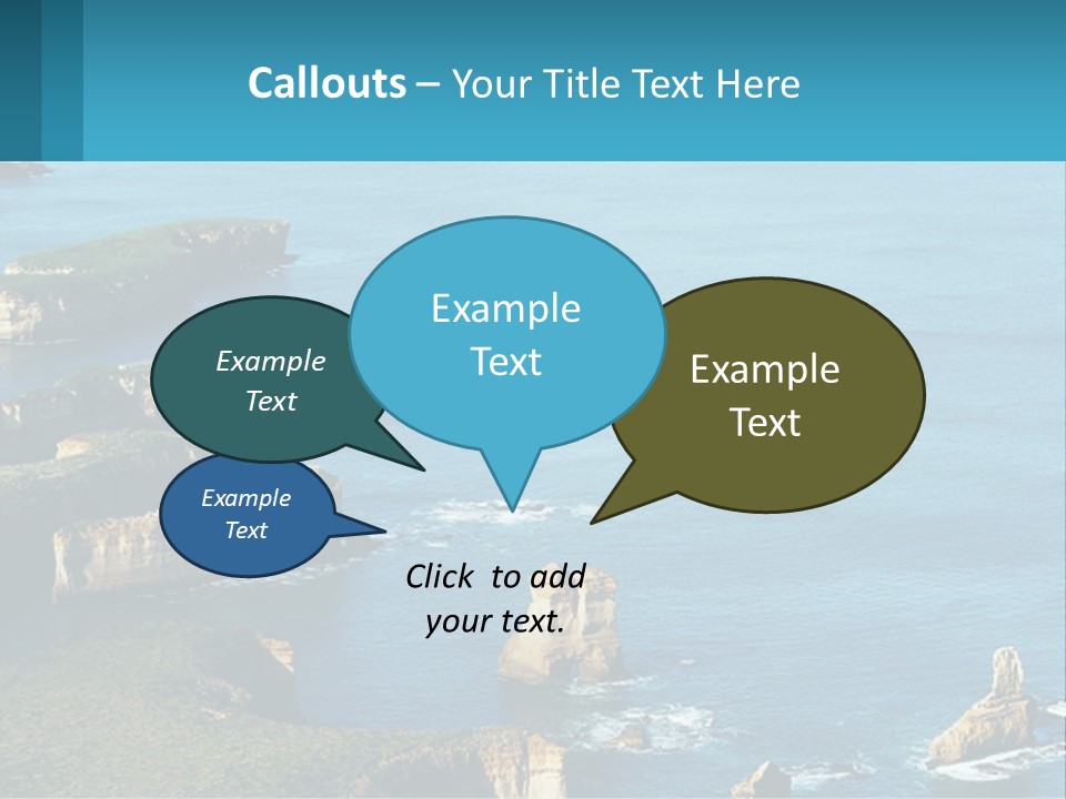 A Large Body Of Water Surrounded By Rocks PowerPoint Template