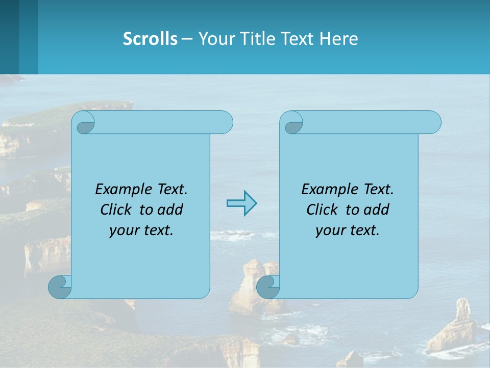 A Large Body Of Water Surrounded By Rocks PowerPoint Template