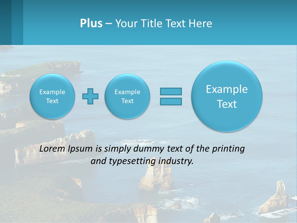 A Large Body Of Water Surrounded By Rocks PowerPoint Template