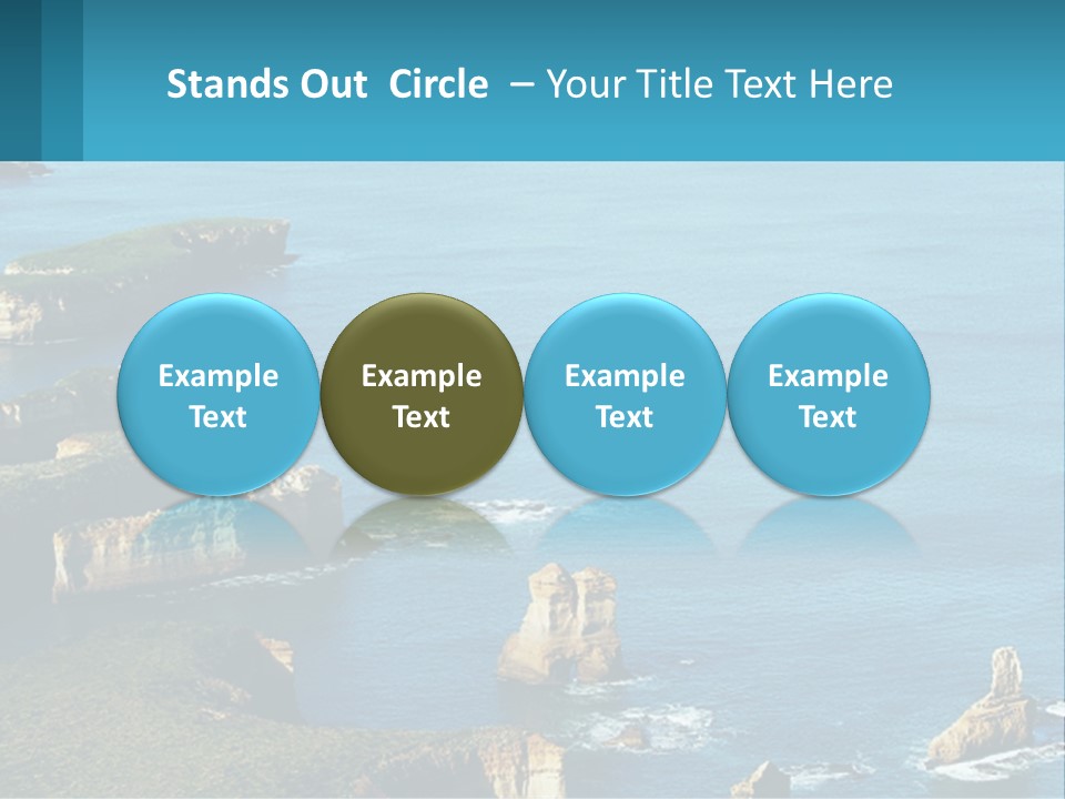 A Large Body Of Water Surrounded By Rocks PowerPoint Template
