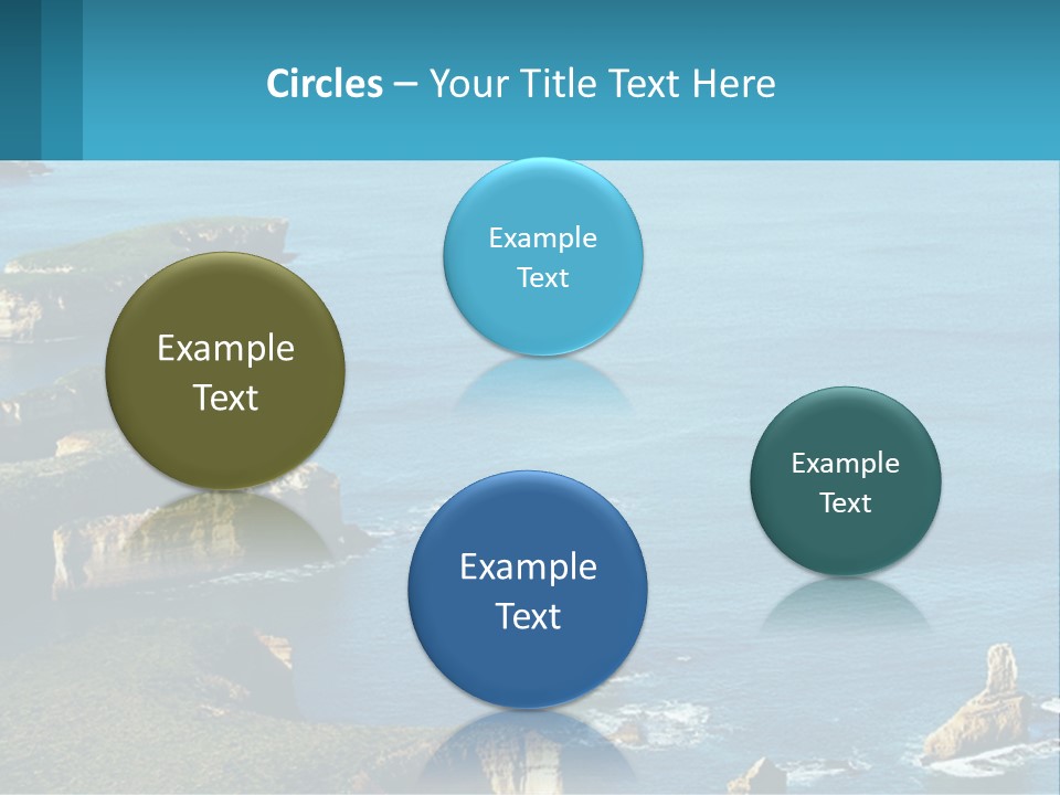 A Large Body Of Water Surrounded By Rocks PowerPoint Template