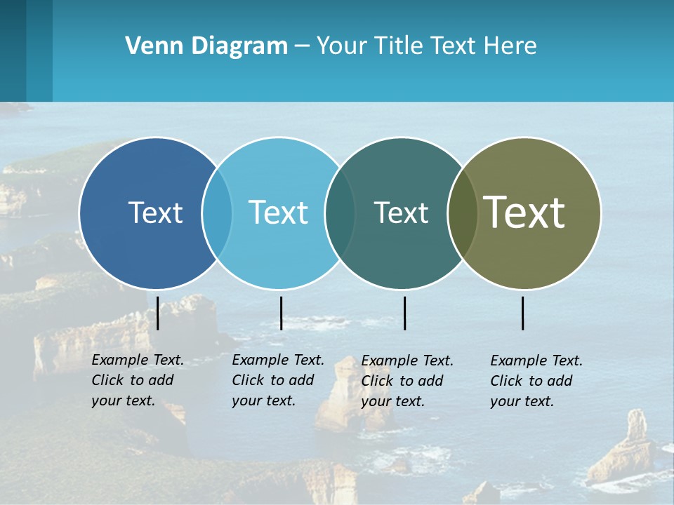 A Large Body Of Water Surrounded By Rocks PowerPoint Template