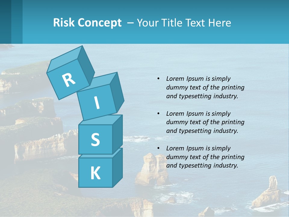 A Large Body Of Water Surrounded By Rocks PowerPoint Template