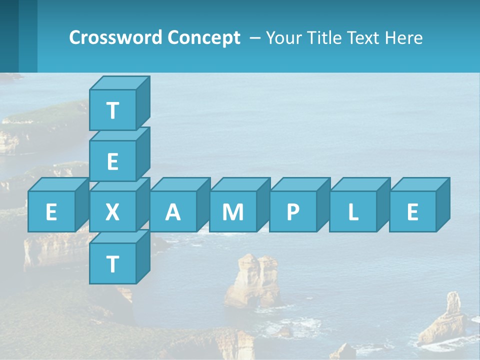 A Large Body Of Water Surrounded By Rocks PowerPoint Template