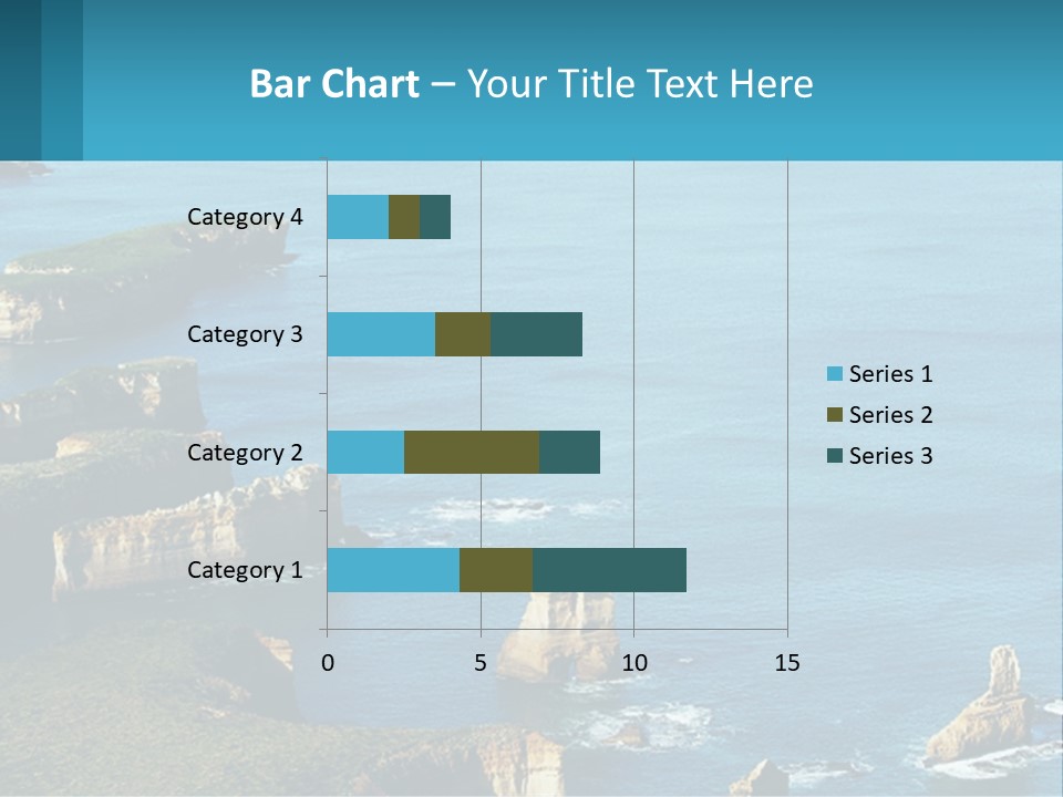 A Large Body Of Water Surrounded By Rocks PowerPoint Template