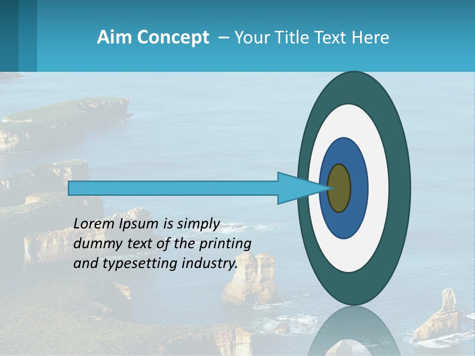 A Large Body Of Water Surrounded By Rocks PowerPoint Template
