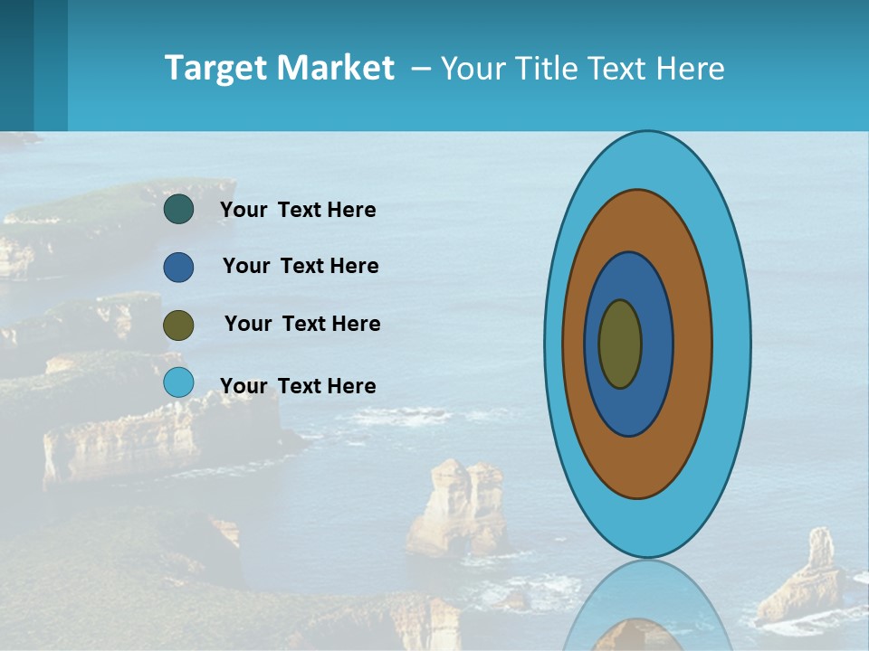 A Large Body Of Water Surrounded By Rocks PowerPoint Template