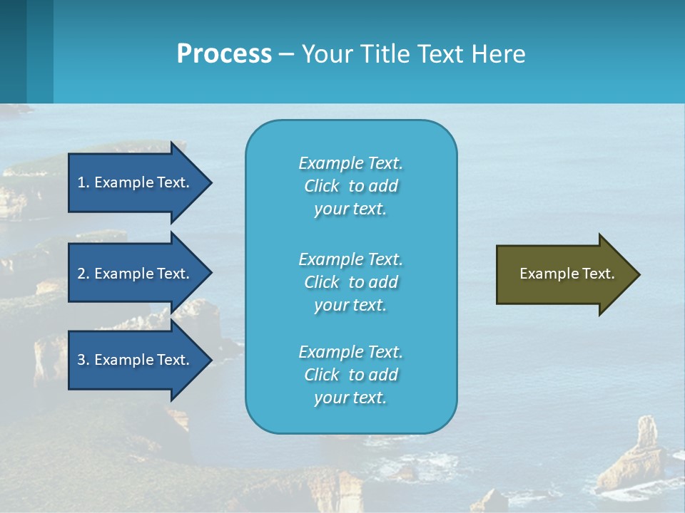 A Large Body Of Water Surrounded By Rocks PowerPoint Template