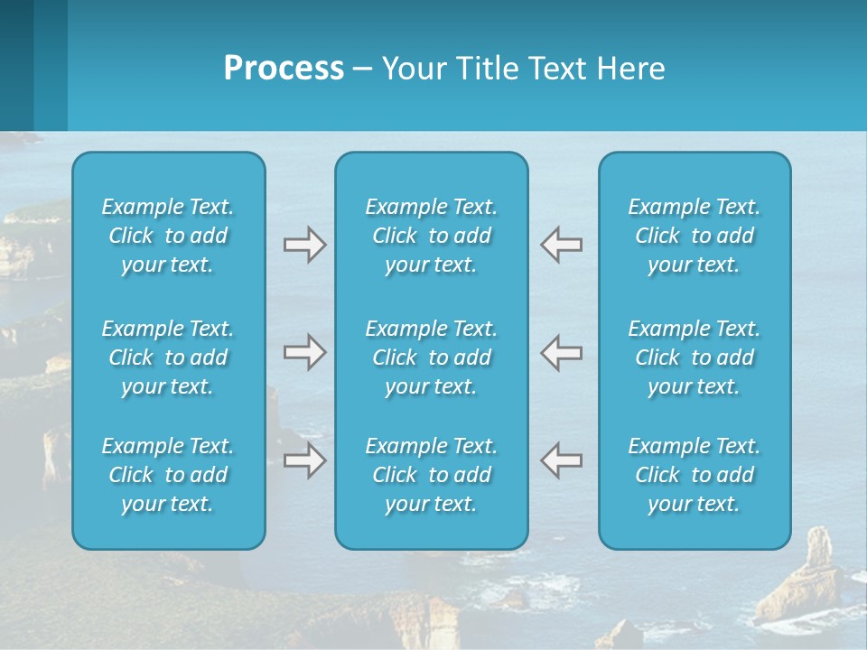 A Large Body Of Water Surrounded By Rocks PowerPoint Template
