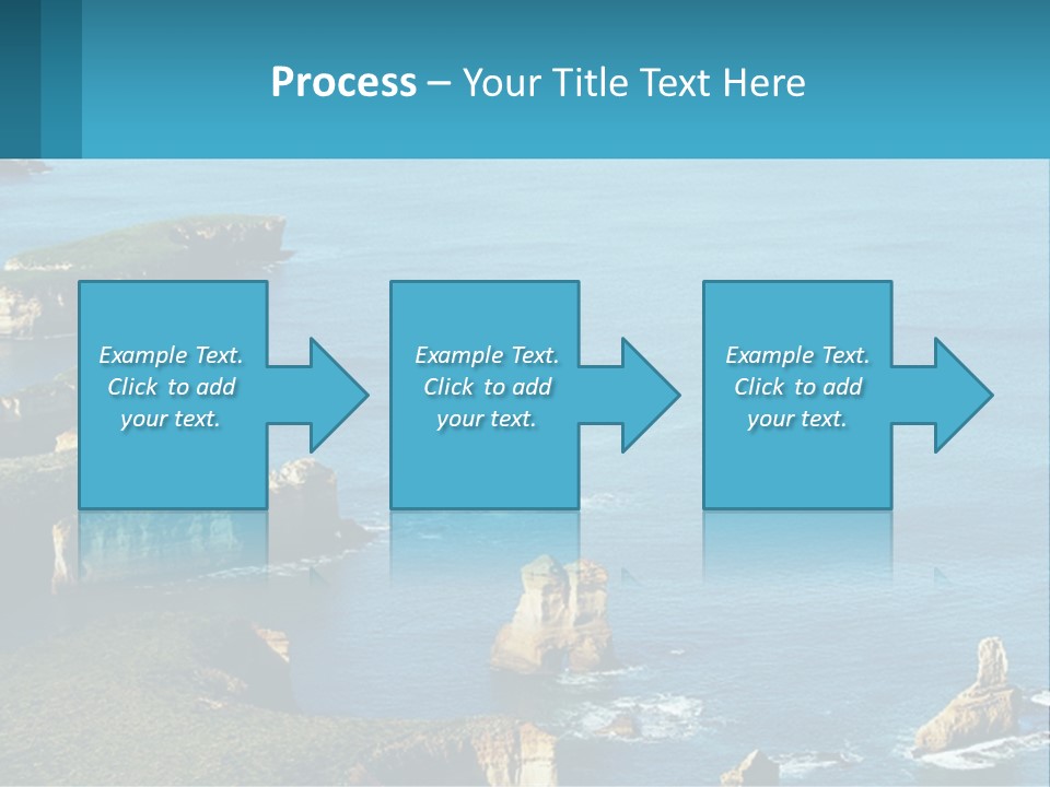 A Large Body Of Water Surrounded By Rocks PowerPoint Template