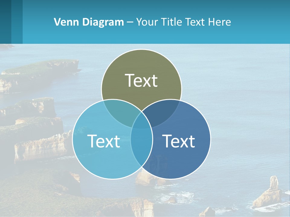 A Large Body Of Water Surrounded By Rocks PowerPoint Template