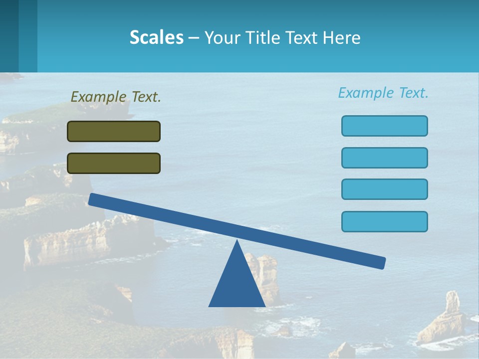 A Large Body Of Water Surrounded By Rocks PowerPoint Template