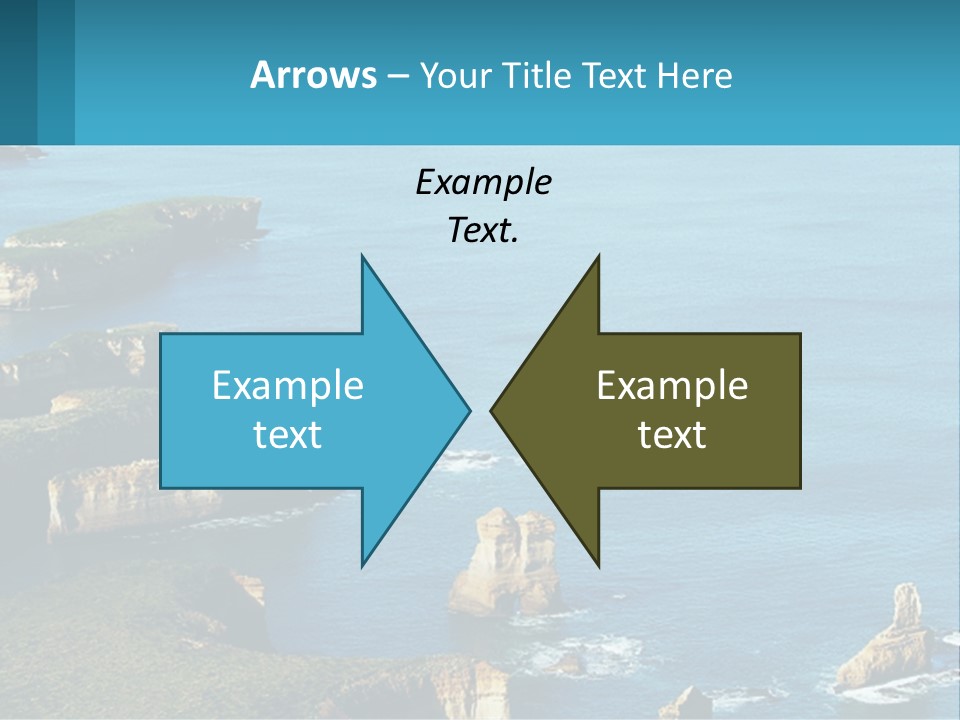 A Large Body Of Water Surrounded By Rocks PowerPoint Template
