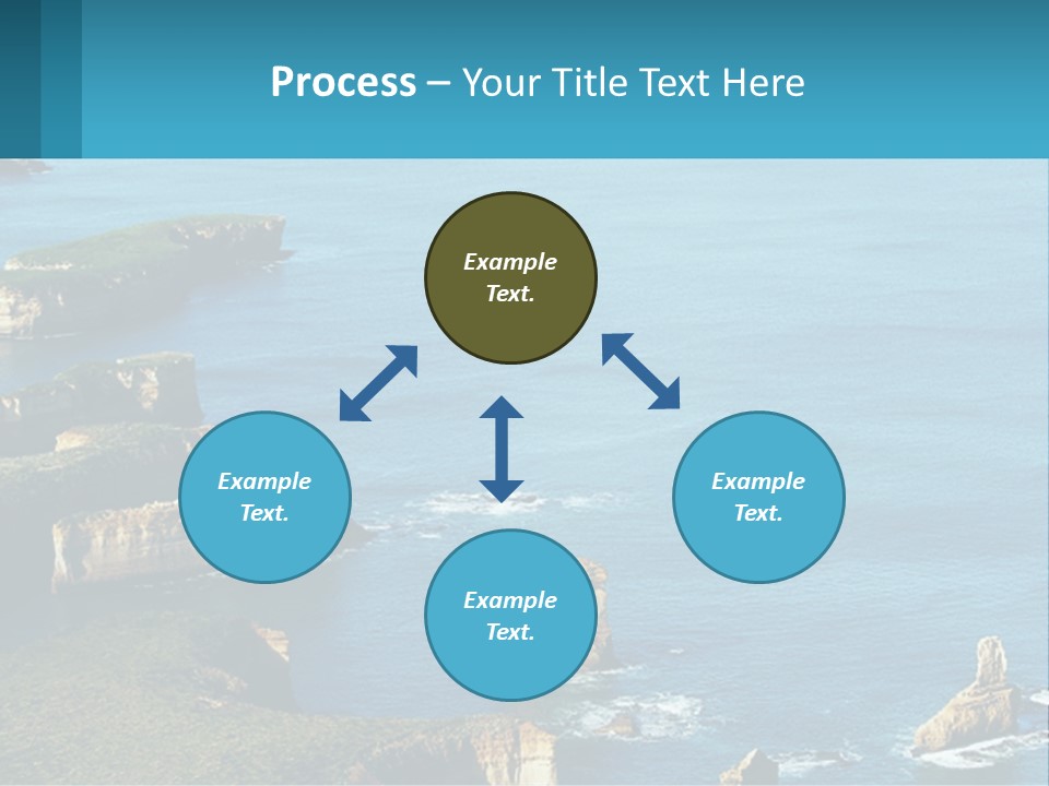 A Large Body Of Water Surrounded By Rocks PowerPoint Template