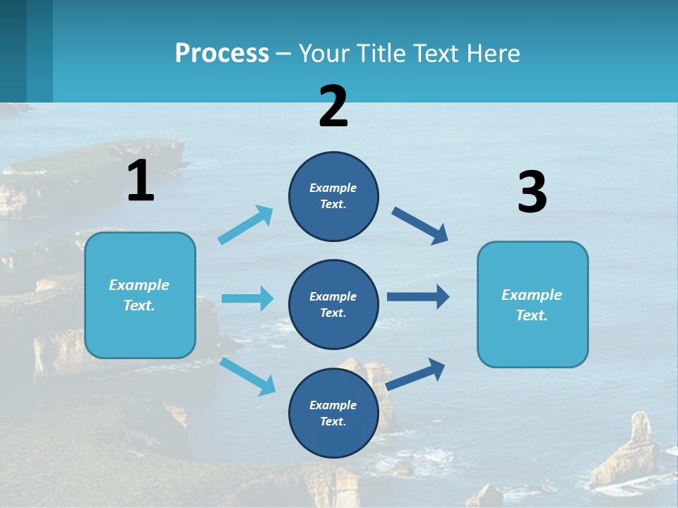 A Large Body Of Water Surrounded By Rocks PowerPoint Template