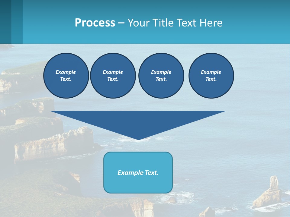 A Large Body Of Water Surrounded By Rocks PowerPoint Template