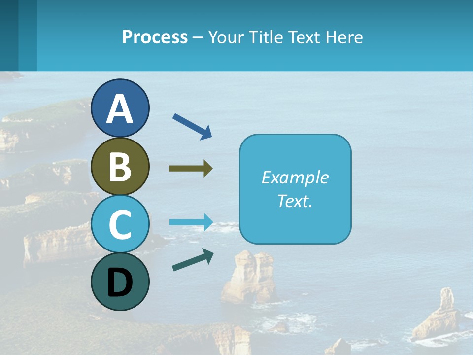 A Large Body Of Water Surrounded By Rocks PowerPoint Template