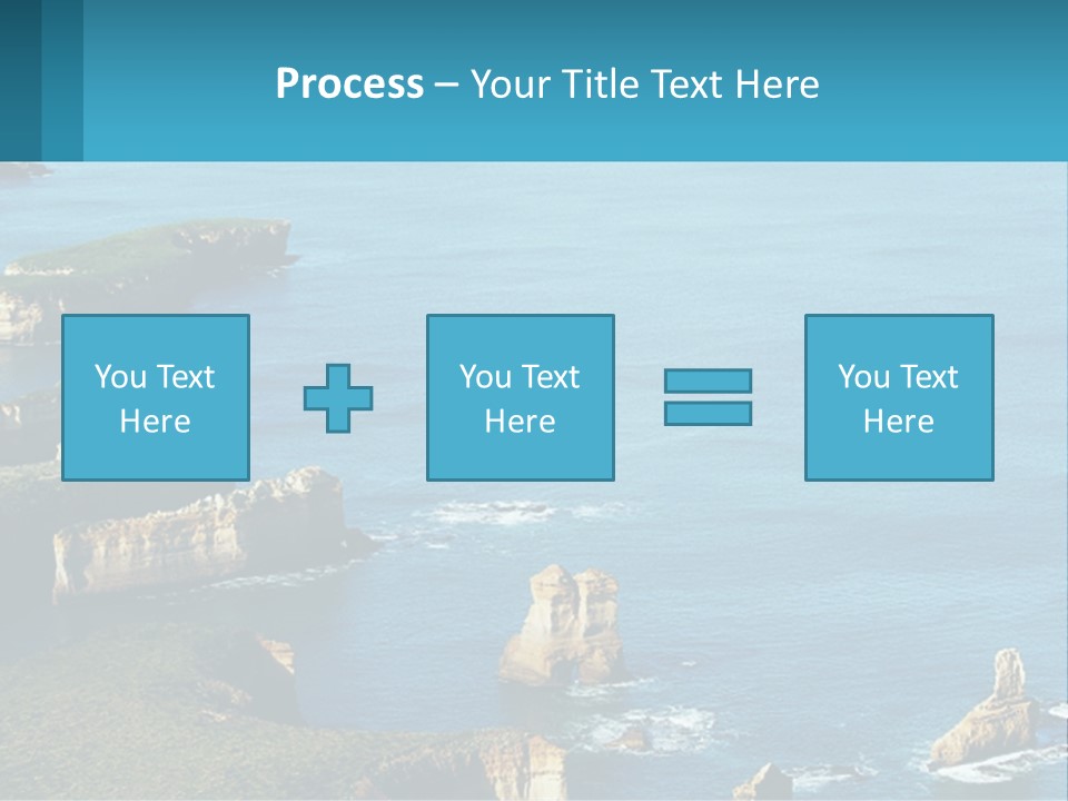 A Large Body Of Water Surrounded By Rocks PowerPoint Template