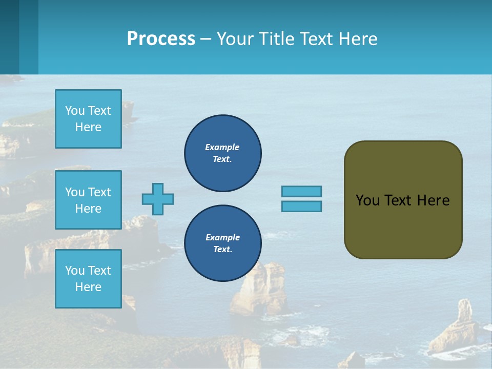 A Large Body Of Water Surrounded By Rocks PowerPoint Template