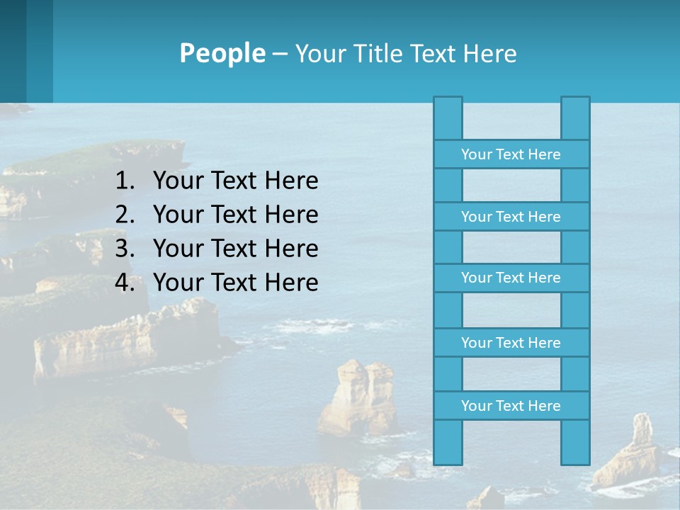 A Large Body Of Water Surrounded By Rocks PowerPoint Template