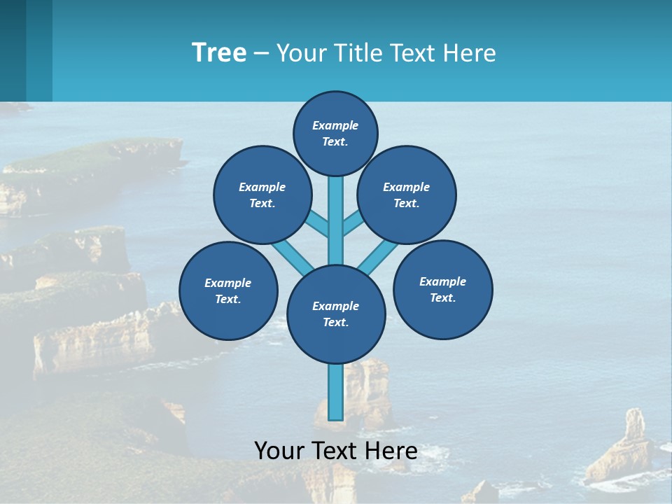 A Large Body Of Water Surrounded By Rocks PowerPoint Template