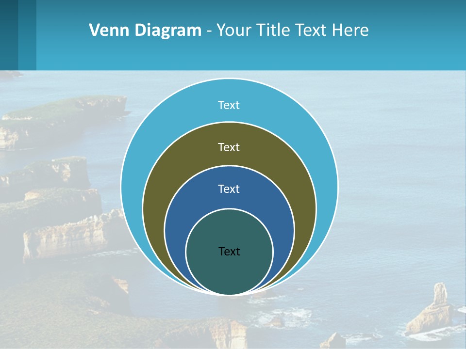 A Large Body Of Water Surrounded By Rocks PowerPoint Template