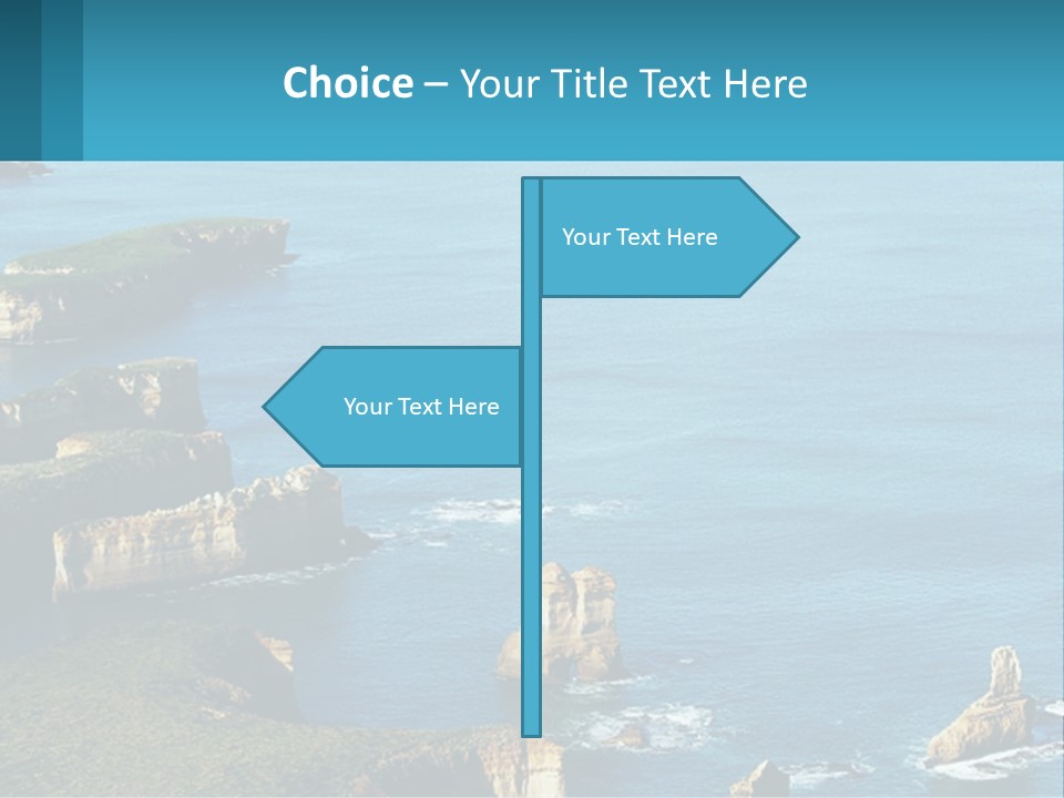 A Large Body Of Water Surrounded By Rocks PowerPoint Template