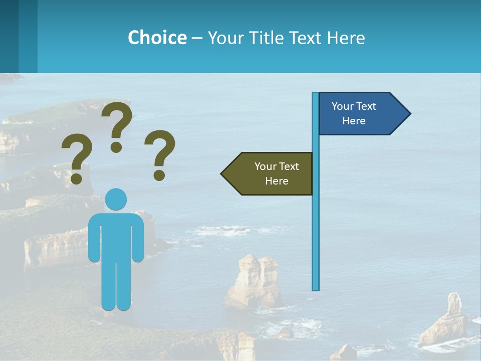 A Large Body Of Water Surrounded By Rocks PowerPoint Template